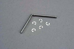 Suspension pins, 2.5x31.5mm (king pins) w/ E-clips (2) (strengthens caster blocks)