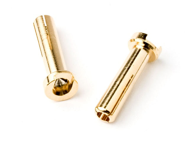 TQ2501 4mm Low Profile Male Bullet Connector (Gold) (18mm) (2)