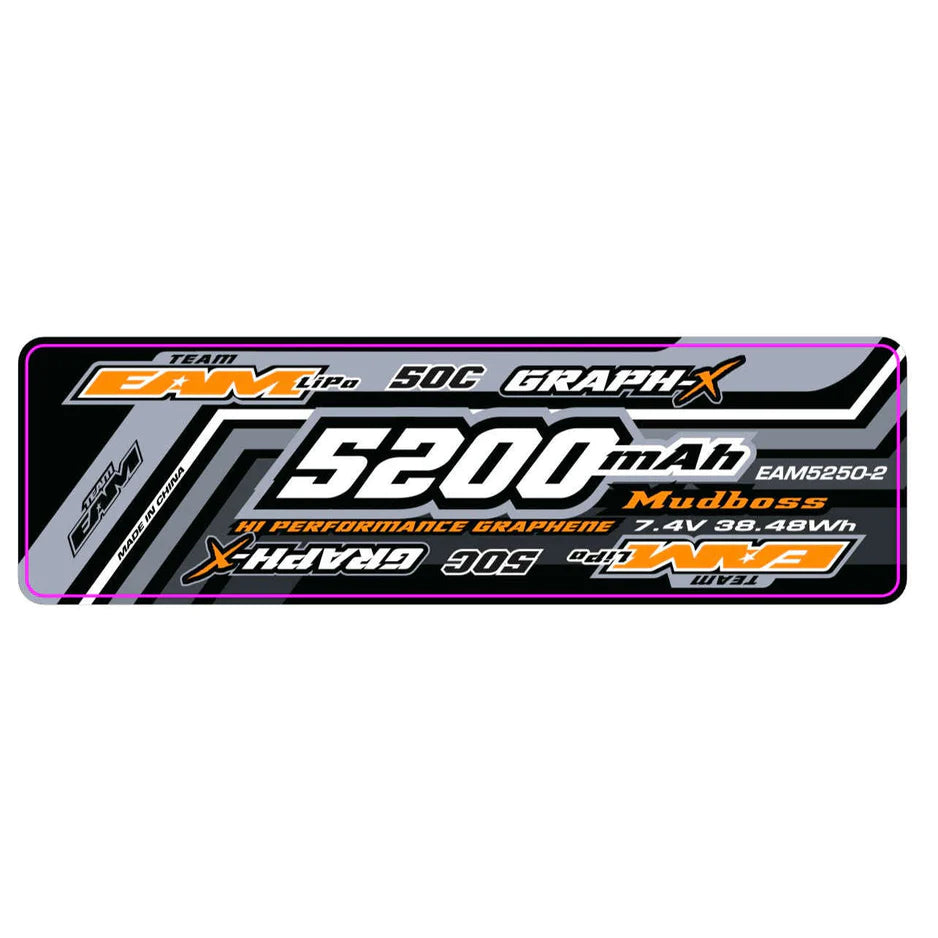 Team EA Motorsports 50C 5200 Graph-X Mudboss Battery with Deans