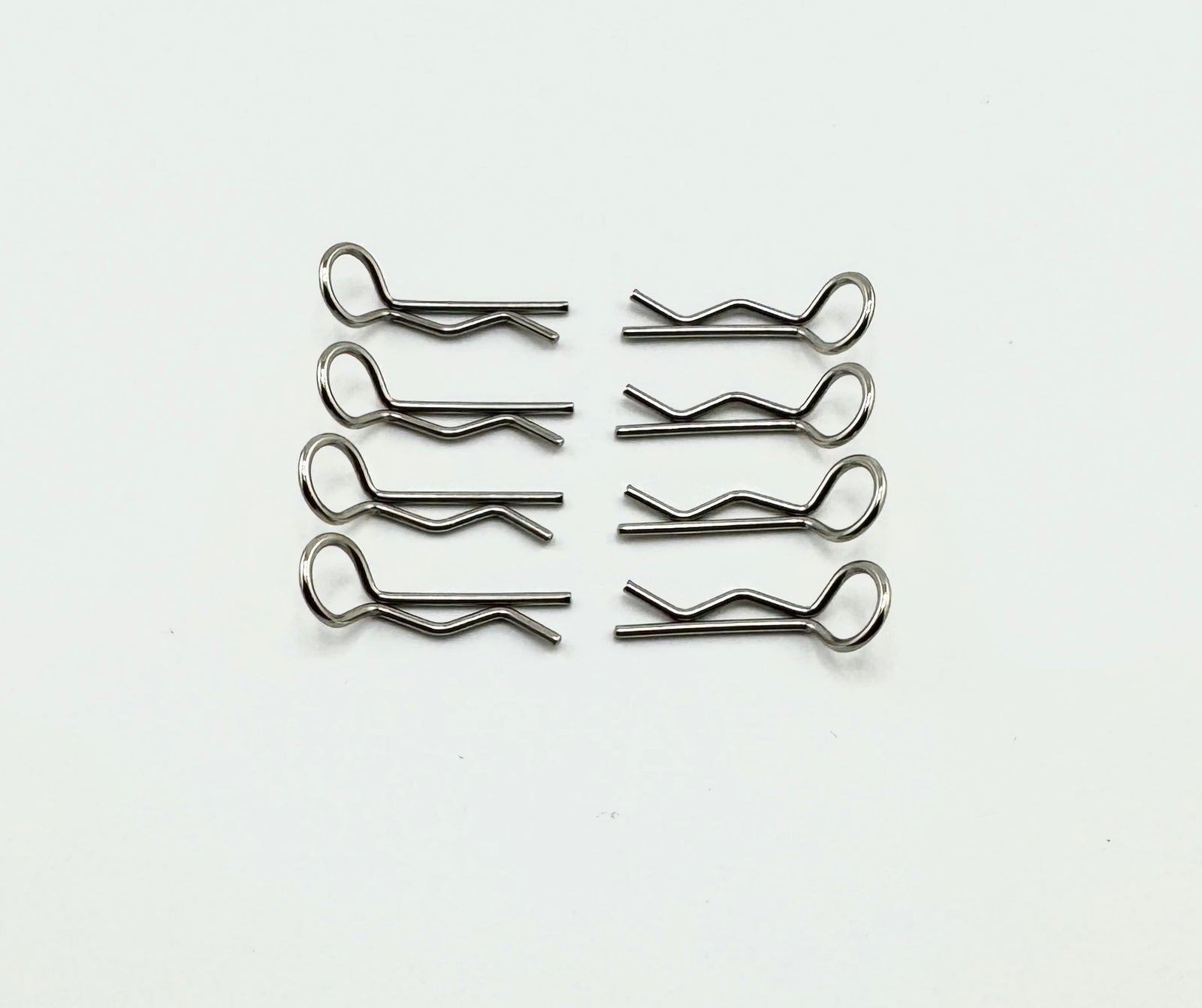 Silver Body Clips Bent end