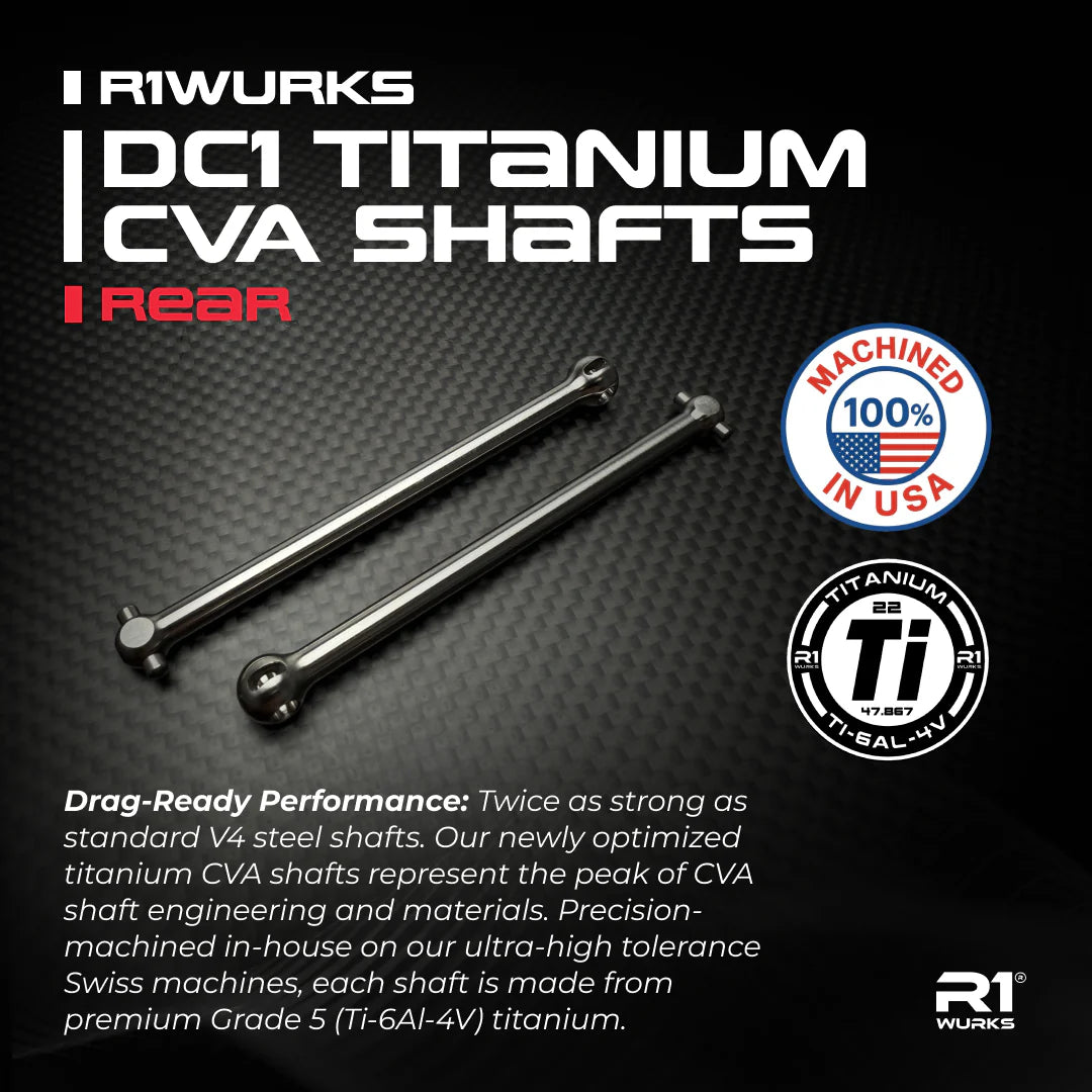 R1Wurks DC1 Ultra lightweight Titanium Axle