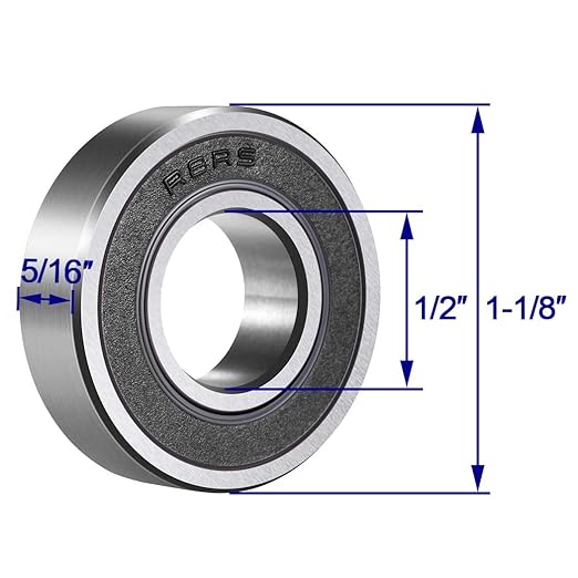 Ricambio Cuscinetto Per Utensili Cuscinetto A Sfera Sigillato In Gomma Premium R8-2RS C3 EMQ: Dimensioni 1/2x1-1/8x5/16 Per Applicazioni Industriali BB-R8-2RS/1 Ricambio Ricambio Cuscinetto Per Utensili Cuscinetto A Sfera Sigillato In Gomma Premium R8-2RS C3 EMQ: Dimensioni 1/2x1-1/8x5/16 Per Applicazioni Industriali BB-R8-2RS/1 Ricambio