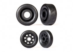 Wheels, wheelie bar, black (26mm (2), 18mm (2))