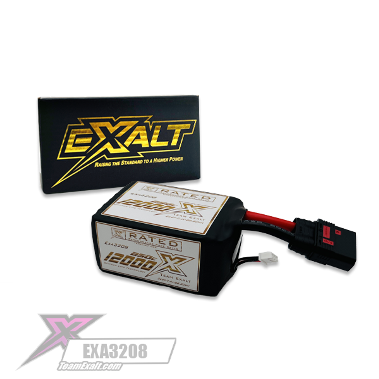 Exalt X-Rated 2S 250C Drag Race Lipo Battery (12000mAh) w/QS8 Connector