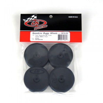 Speedline Buggy Wheels for Associated B6.1 / Kyosho RB6 / Front / BLACK / 4pcs