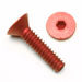 Red 1/4 x 4/40 Flat Head Screw 12  Qty Aluminum Screws