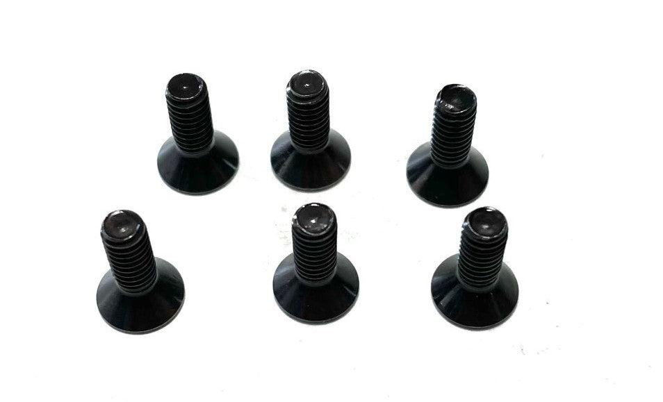 Black 1/2 x 8/32 Flat Head Screw 6 QTY