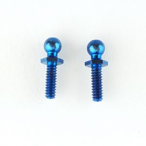 BLUE TITANIUM LONG HEX BALL STUD (2)