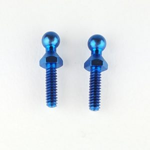 BLUE TITANIUM TALL HEX BALL STUD (2)