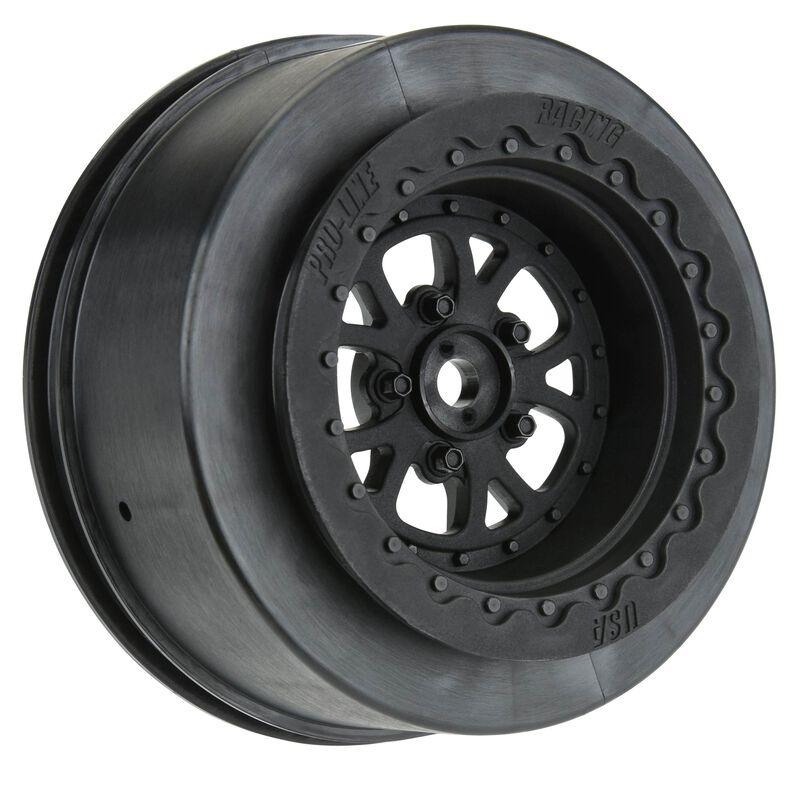 Pomona Drag Spec 2.2"/3.0" Black Wheel Drag Car Losi, Slash, AE DR10