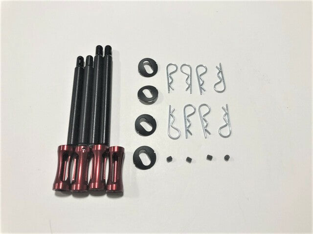 Dirt Oval Clipped Body Post Kit GFR-1017 (Red & Black)